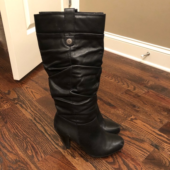 Arturo Chiang Black Ruched Boots - Picture 3 of 7